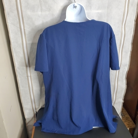 Heartsoul Scrub 3 Pocket Shirt Women 2XL Navy Blue - Picture 5 of 7